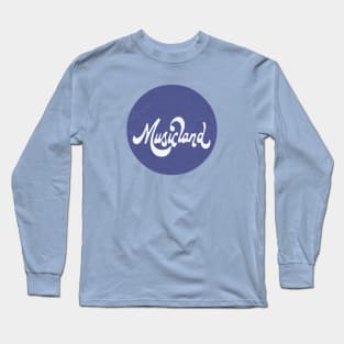 Retro 70s Style Musicland Record Store Logo Long Sleeve T-Shirt